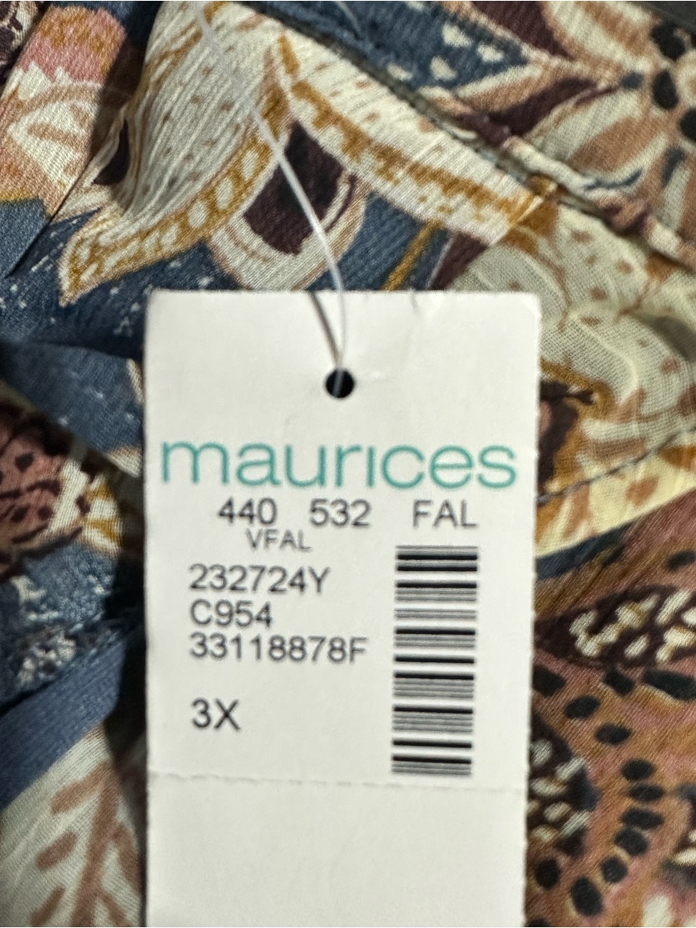 Maurices NWT 3X Blue Floral Faux Wrap Maxi Skirt Elastic Waist Plus Size 3X - Picture 9 of 9
